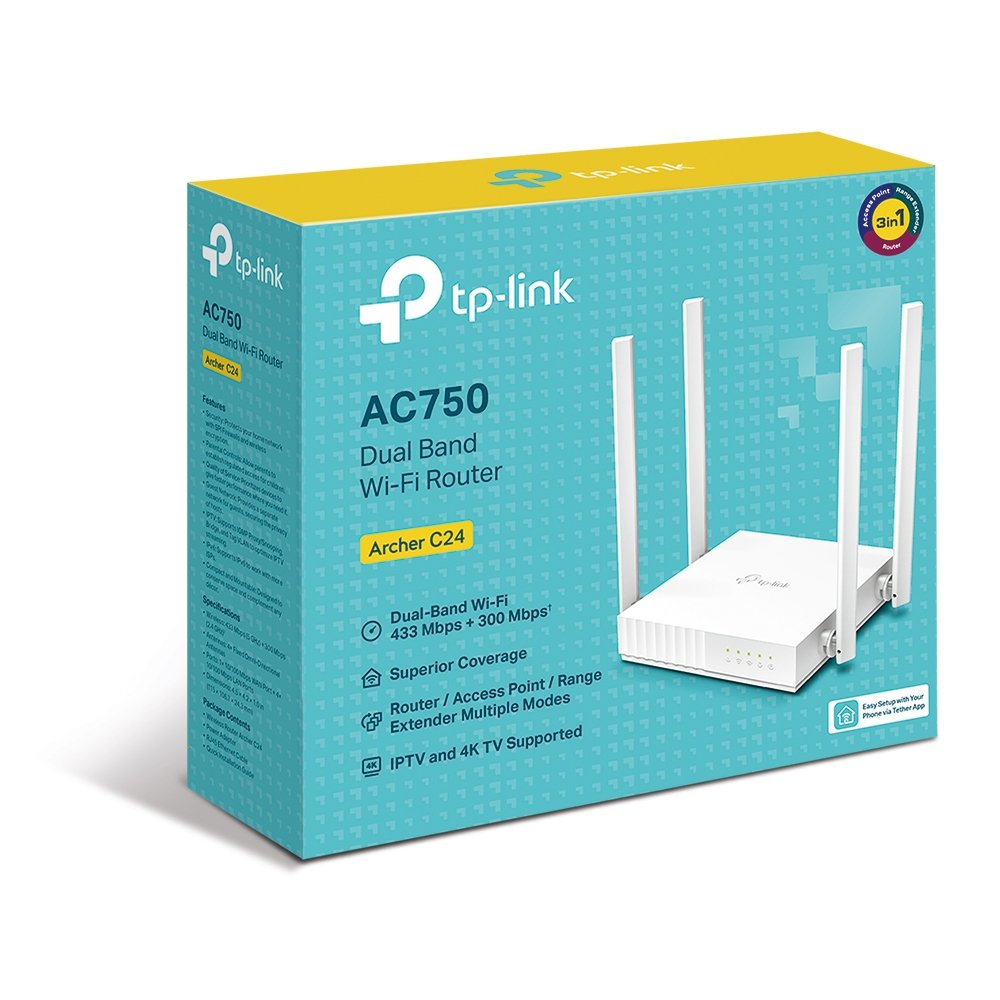 Router Wifi Dualband C24 Ac750 4 Antena